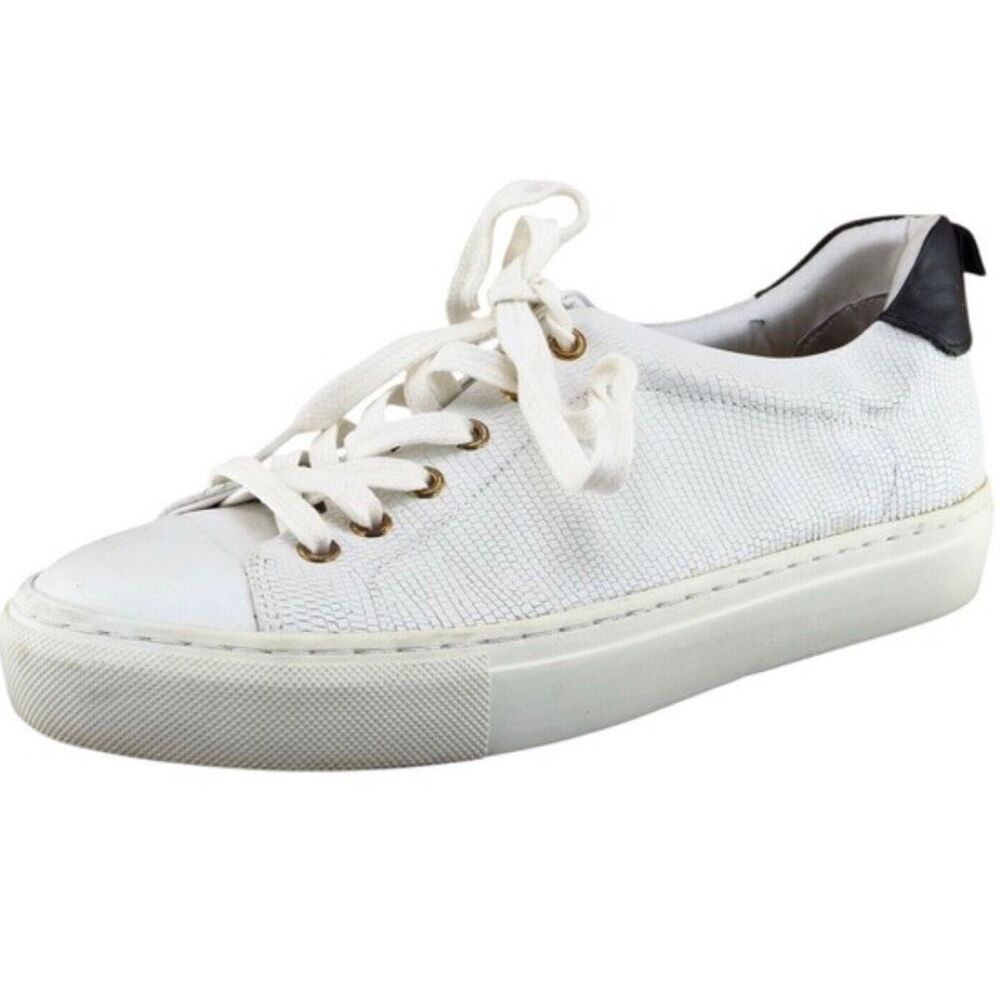 Kurt Geiger white alligator leather sneakers athletic shoes quiet luxury old mon